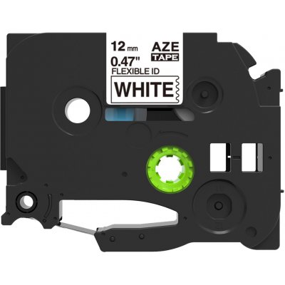 Brother páska TZ-FX231/TZe-FX231, 12mm x 8m x flexi, černý tisk/bílý podklad - kompatibilní