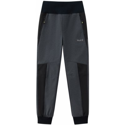 Wolf B2499C Chlapecké zateplené softshellové kalhoty šedá – Zboží Dáma