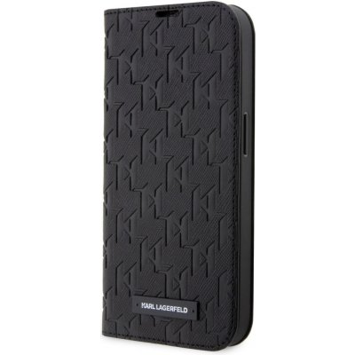 Pouzdro Karl Lagerfeld PU Saffiano Monogram na Apple iPhone 14 černé