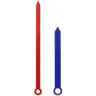 MPM Kovové hodinové ručičky B42 (102 mm, 72 mm) - červené/modré – Hledejceny.cz