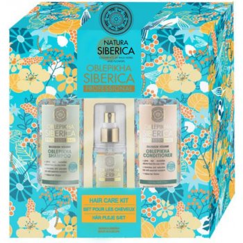 Natura Siberica Rakytníková šampon 400 ml + balzám 400 ml + sprej na vlasy 125 ml dárková sada