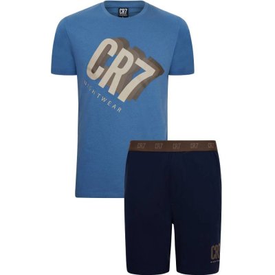 CR7 Cristiano Ronaldo pánské pyžamo krátké modro černé