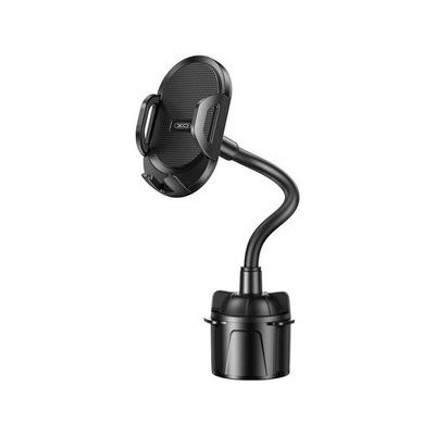 AppleMix Držák do auta XO C105 - klipové uchycení - do držáku nápojů - flexibilní krk - černý – Sleviste.cz