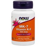 Now Foods Vitamin K2 jako MK-7 100 mcg 60 rostlinných kapslí – Hledejceny.cz