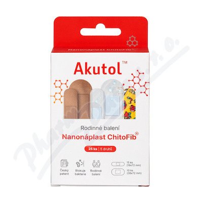 AKUTOL Nanonáplast ChitoFib Rodinné balení 25 ks – Zboží Dáma