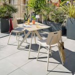 DEOKORK Hliníková balkónova sestava SORELLA 1+2 ivory – Zboží Mobilmania