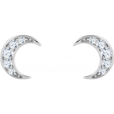 Preciosa třpytivé stříbrné pecky s kubickou zirkonií Moon star 5363 00 – Zboží Dáma