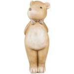 Hnědá dekorace medvídek s mašlí - 7*7*18 cm - Clayre & Eef – Hledejceny.cz