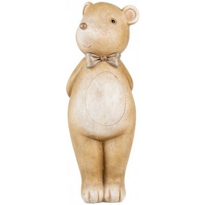 Hnědá dekorace medvídek s mašlí - 7*7*18 cm - Clayre & Eef – Hledejceny.cz