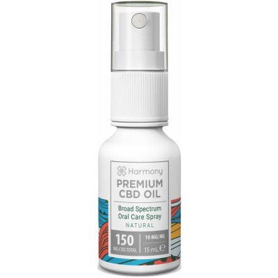Harmony CBD olej ve spreji 150 mg 15 ml Natural – Zboží Mobilmania