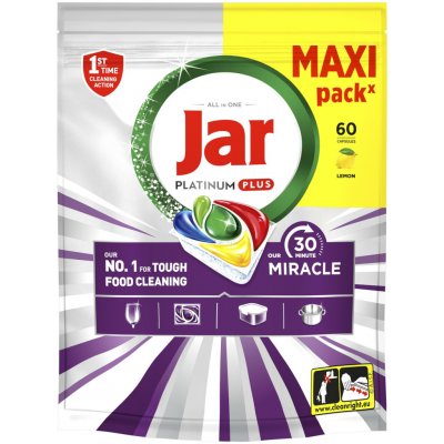 Jar Platinum Plus Miracle kapsle do myčky Citron 62 ks – Zboží Mobilmania