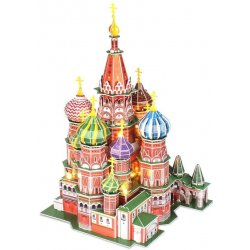 3D puzzle CubicFun 3D puzzle svítící Chrám Vasila Blaženého 224 ks