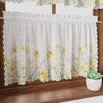 Dekorační krátká jarní vitrážová záclona do kuchyně POLANA 100x40 cm MyBestHome – Hledejceny.cz