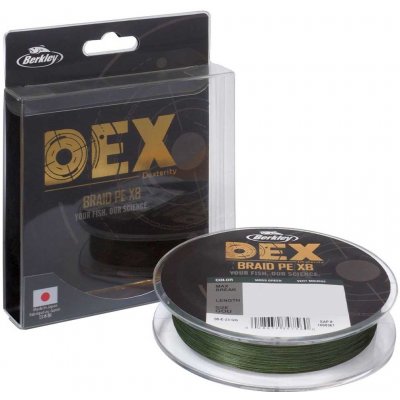 Berkley šňůra DEX Braid PE X8 moss green 150 m 0.10 mm 7.90 kg