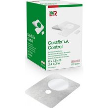 Náplast Curafix control fixace kanyl sterilní 6 x 7,5 cm 50 ks