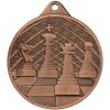 Sportovní medaile Designová kovová medaile Šachy Bronz 5 cm