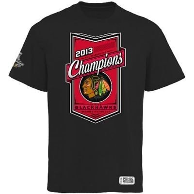 NHL tričko Chicago Blackhawks 2013 Stanley Cup Champions černé