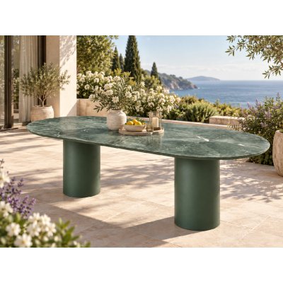 Hartman Valencia zahradní jídelní stůl s keramickou deskou a podnoží 280x100cm soft green – Hledejceny.cz