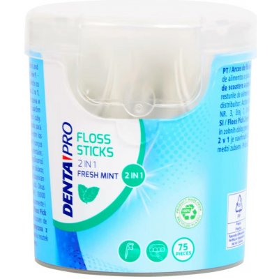 DentaPro Dentální nitě s držátkem Fresh Mint 75 ks – Sleviste.cz