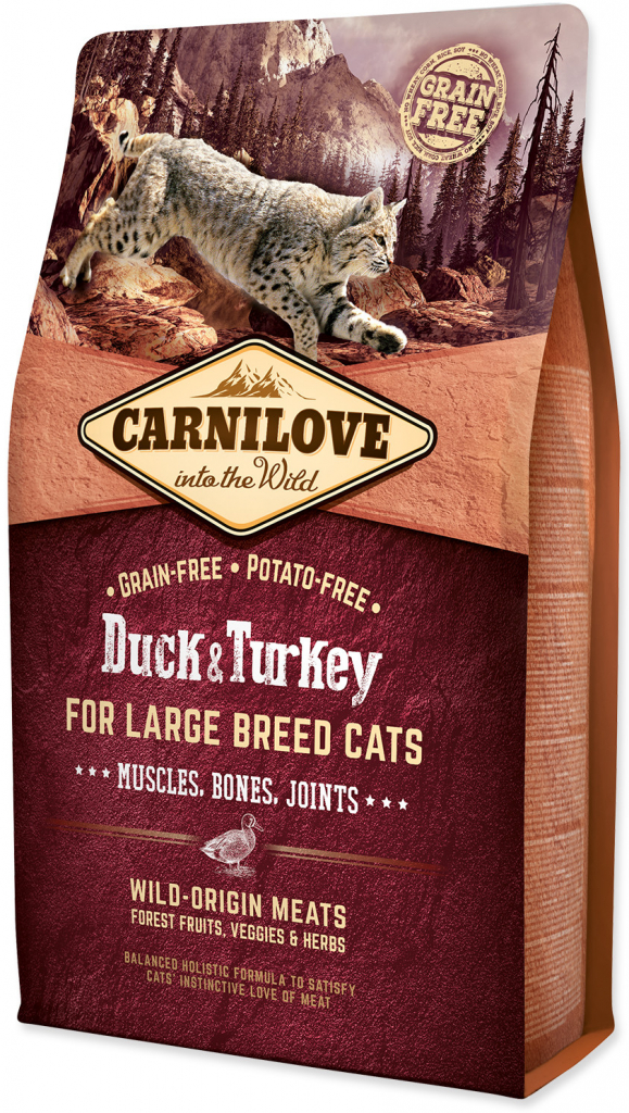 Carnilove Cat Duck & Turkey for Large Breed Muscles Bones Joints 2 kg