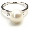 Prsteny Pattic prsten z bílého zlata s mořskou perlou a zirkony 3g BV501901W
