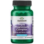 Swanson Triple Magnézium Complex 400 mg 30 kapslí – Hledejceny.cz