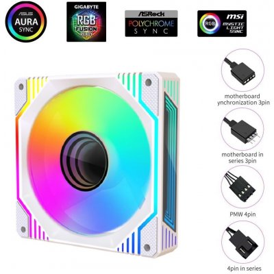 1stCOOL AURA EVO Mirror ARGB PWM 120mm F12-AURA-EVO-W1 – Hledejceny.cz