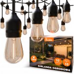 SmartLED LED Venkovní dekorační řetěz 10xE27/1W/230V 10,94 m IP44 černá 4532 – Hledejceny.cz