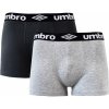 Boxerky, trenky, slipy, tanga Umbro pánské boxerky UMUM0241 grey black