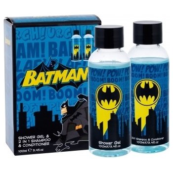 DC Comics Batman & Robin šampon & kondicionér 2v1 Batman 300 ml + sprchový gel Robin 300 ml dárková sada