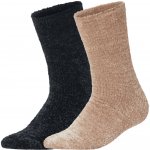 Esmara dámské hebké ponožky 2 páry béžová/černá – Zboží Dáma