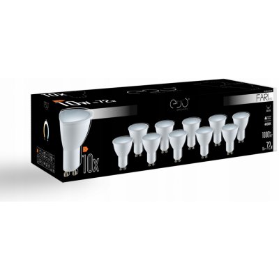 Edo Solutions Sada 10x žárovka FARI LED GU10 10W 4000K neutrální NW 1000lm 120st – Zboží Mobilmania