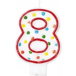 Amscan Dortová svíčka číslo 8 tečky – Zboží Dáma