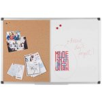 Bi-Office Popisovací magnetická tabule a korková nástěnka, kombinovaná, 900 x 600 mm – Zboží Živě