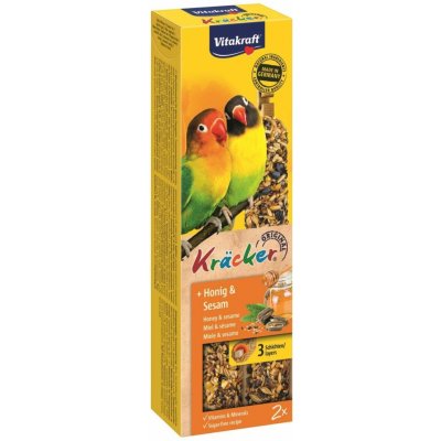 Vitakraft KRÄCKER tyčinky AGAPORNIS med & seznam 180 g – Hledejceny.cz