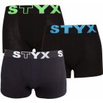Styx 3pack dětské boxerky sportovní guma černé – Hledejceny.cz
