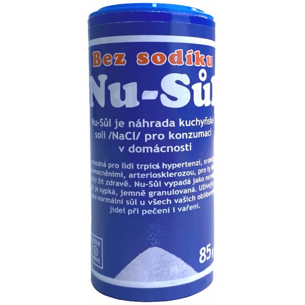 kuchyňská sůl Nu- sůl náhrada kuchyňské soli bez sodíku 85 g