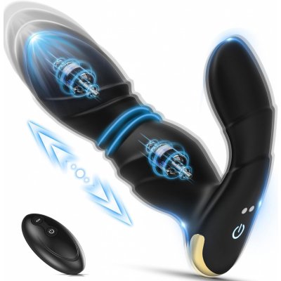 Paloqueth Anal Prostate Stimulator with Thrusts & Vibrations & Remote Control Black – Sleviste.cz