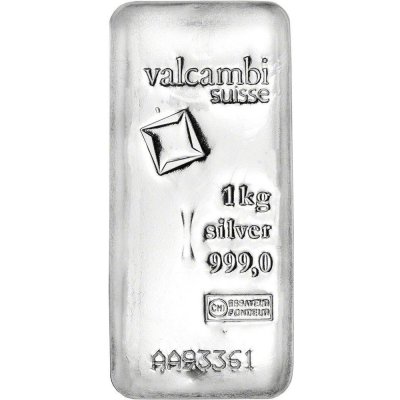 Valcambi SA stříbrný slitek 1000 g – Sleviste.cz