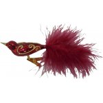 ORNEX Ptáček skleněný červený 120 mm – Hledejceny.cz
