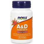 Now Vitamin A D 10 000 400 IU 100 softgel kapslí – Hledejceny.cz