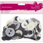 WEST DESIGN Knoflíky mix (250g) Monochrome FOTO pouze ilustrační – Zboží Dáma