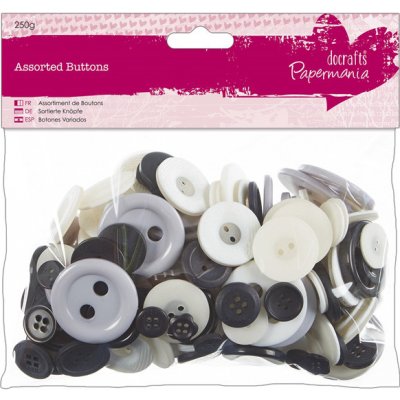 WEST DESIGN Knoflíky mix (250g) Monochrome FOTO pouze ilustrační – Zboží Dáma