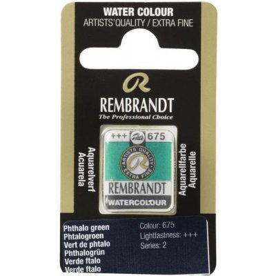 Rembrandt mistrovská akvarelová barva půlpánvička 675 Phth. Green – Hledejceny.cz