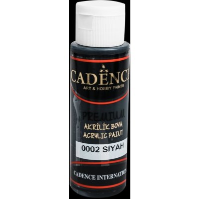 Akrylová barva Cadence Premium 70 ml černá – Zboží Dáma