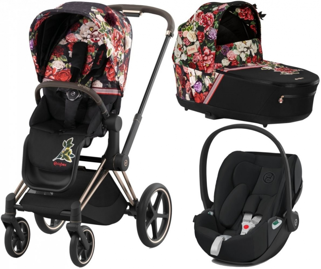 CYBEX Rám Priam 4.0 Seat Pack Lux Carry Cot + Cloud T i-Size Spring Blossom 2023 Dark
