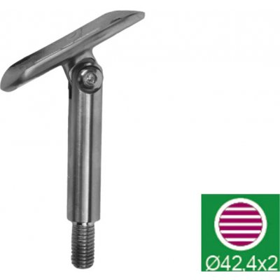 Hahn Steel Nastavitelný držák madla D42,4 mm - Nerez AISI 316, broušený – Zbozi.Blesk.cz