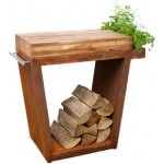 ARTISS Stůl Corten velký zkosený 80 x 45 x 91 cm - dřevo – Hledejceny.cz