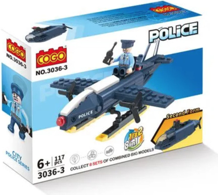 Cogo Police Policejní letadlo 117 ks