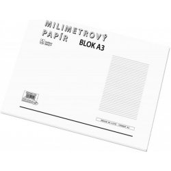 Milimetrový papír blok A3 50 listů